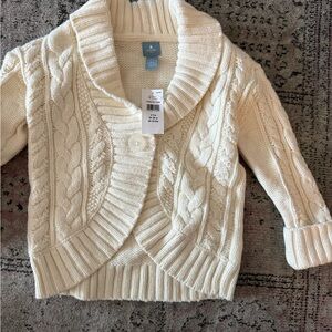 Baby girls Cream Cable Knit Sweater